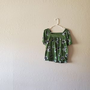Lucky Brand Floral Babydoll Top